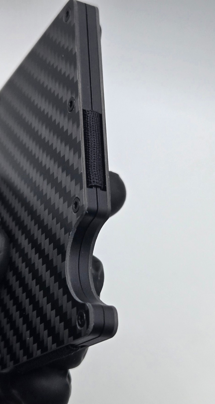 AVANT WOOD Slim Fold New Minimalist Mens WALLET, Carbon Fiber Black, RFID Cash