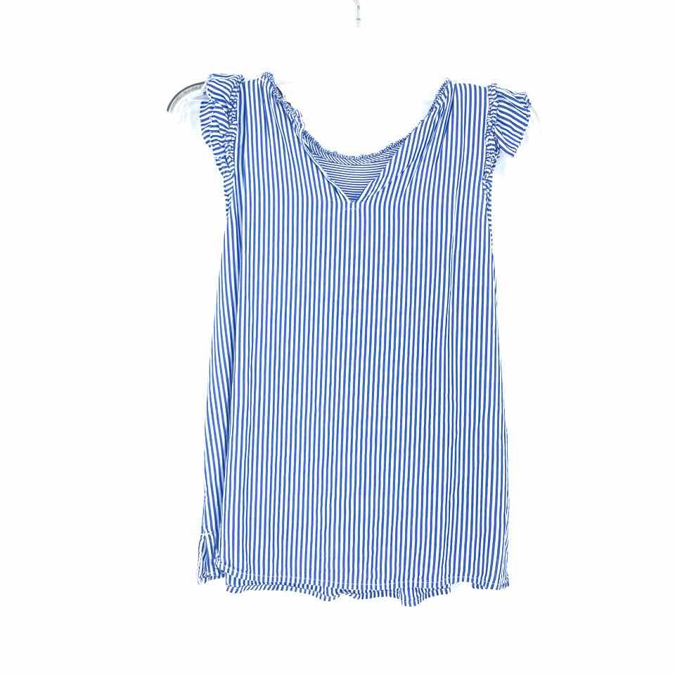 Size X-SMALL LOFT Royal Blue White Stripe Tank