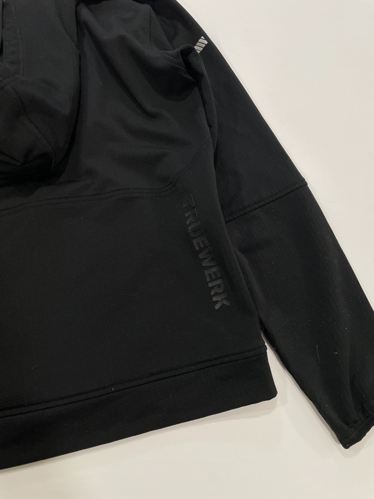 Truewerk M2 Grid Pullover Hoodie Mens Medium Black Workwear Tech Fleece F22