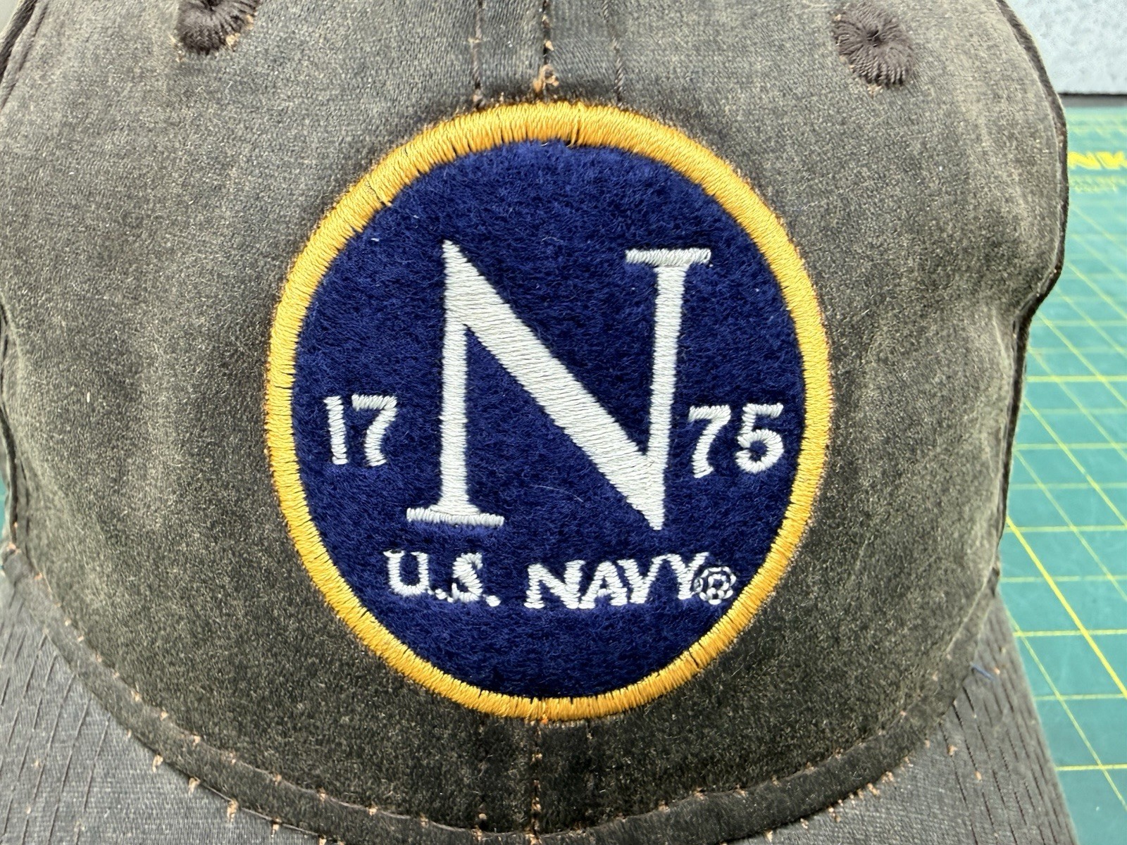 USN United States Navy 1775 Logo Waxed Canvas StrapBack Hat – by The Game – NWT!