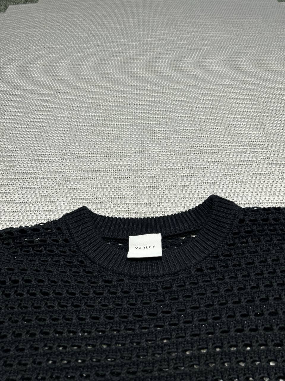 Varley Sweater Womens Large Black Cotton Knit Pullover