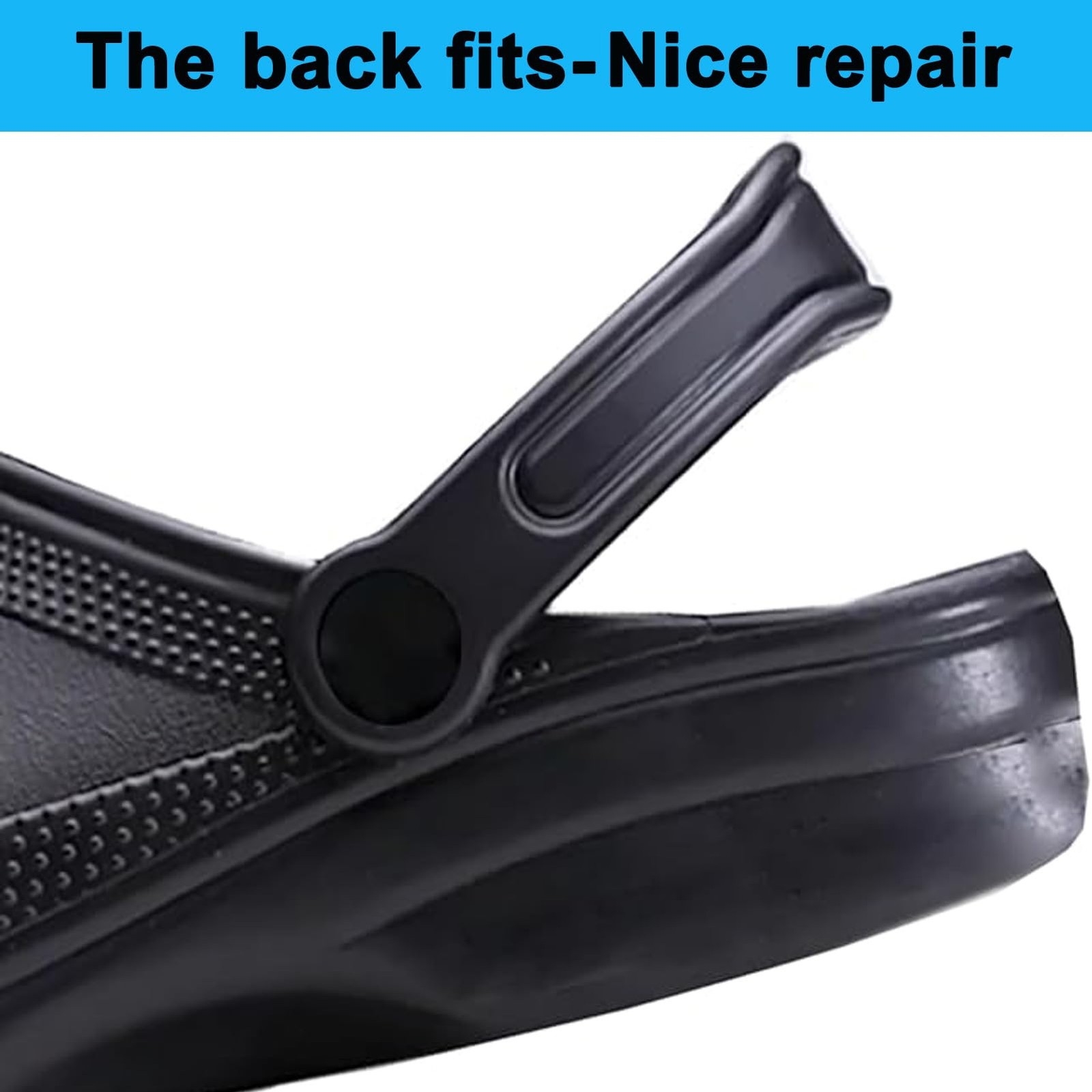 Koomduk Strap Replacement Parts for Clog Men and Women M6/W8-22.5CM, Black