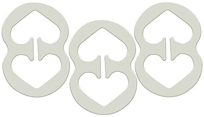Razor Clips Bra Strap Clip Cleavage Control Razor Back Set of 3 White U.S.A