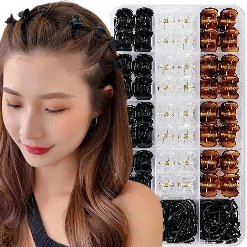 10/40PCS Mini Hair Claw Clips for Women Girls Kids Small Plastic Hair Clamps