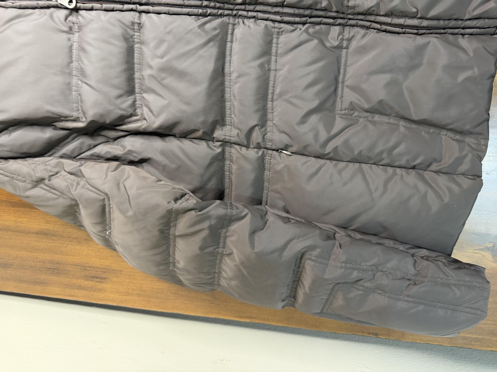 Utex Jacket Womens Small Gray Hooded Puffer Quilted Fleece Lined Winter Coat