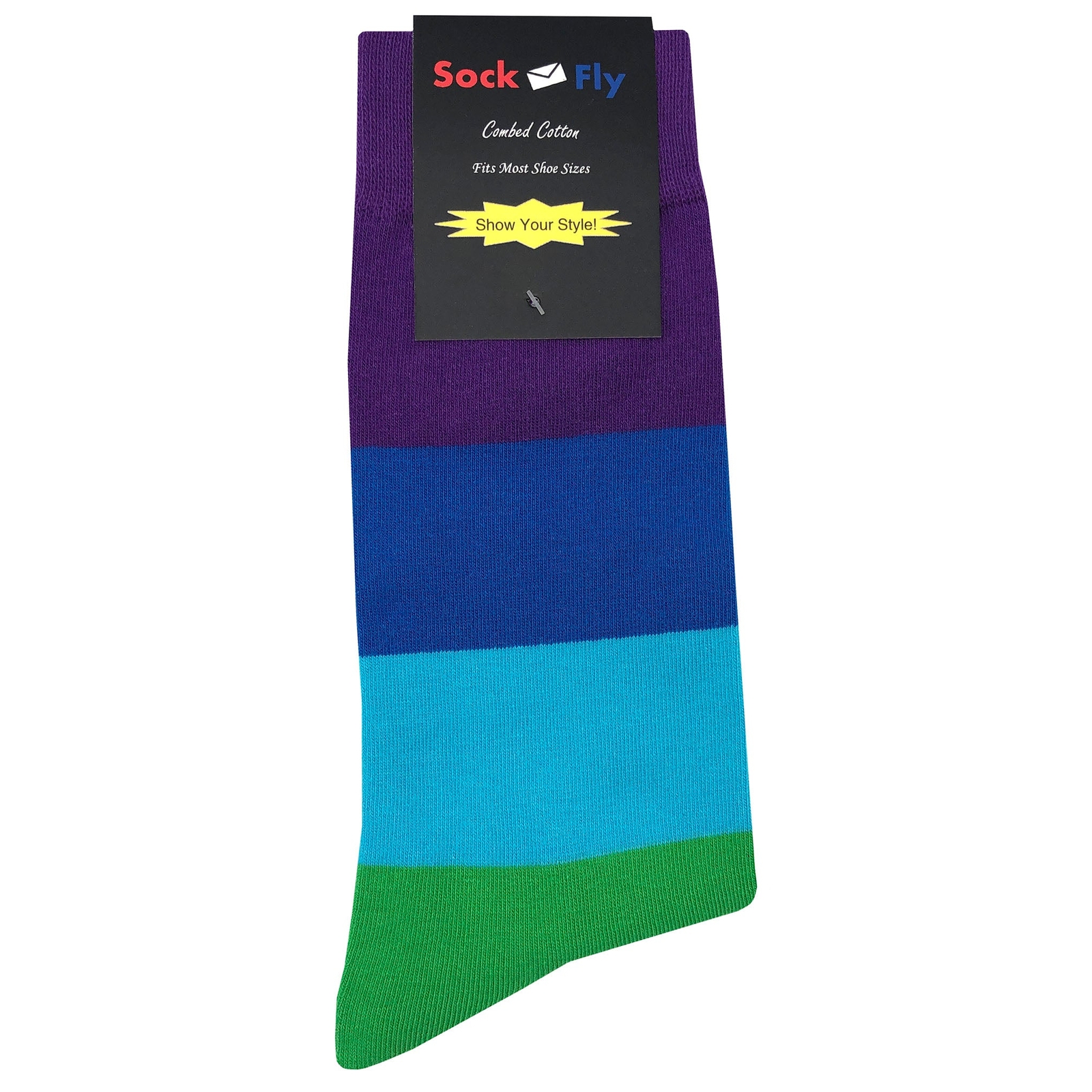 NWT Pride Dress Socks Novelty Men 8-12 Multicolor Crazy Fun Sockfly