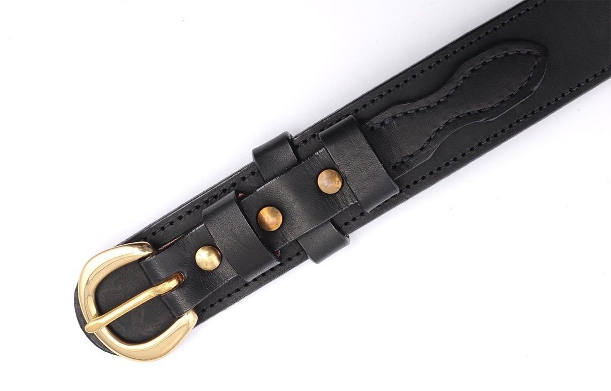 AMISH HAND MADE 1 3/4″ POLICE RANGER/WORK BELT -BLK / BRN SMOOTH OR BASKET WEAVE