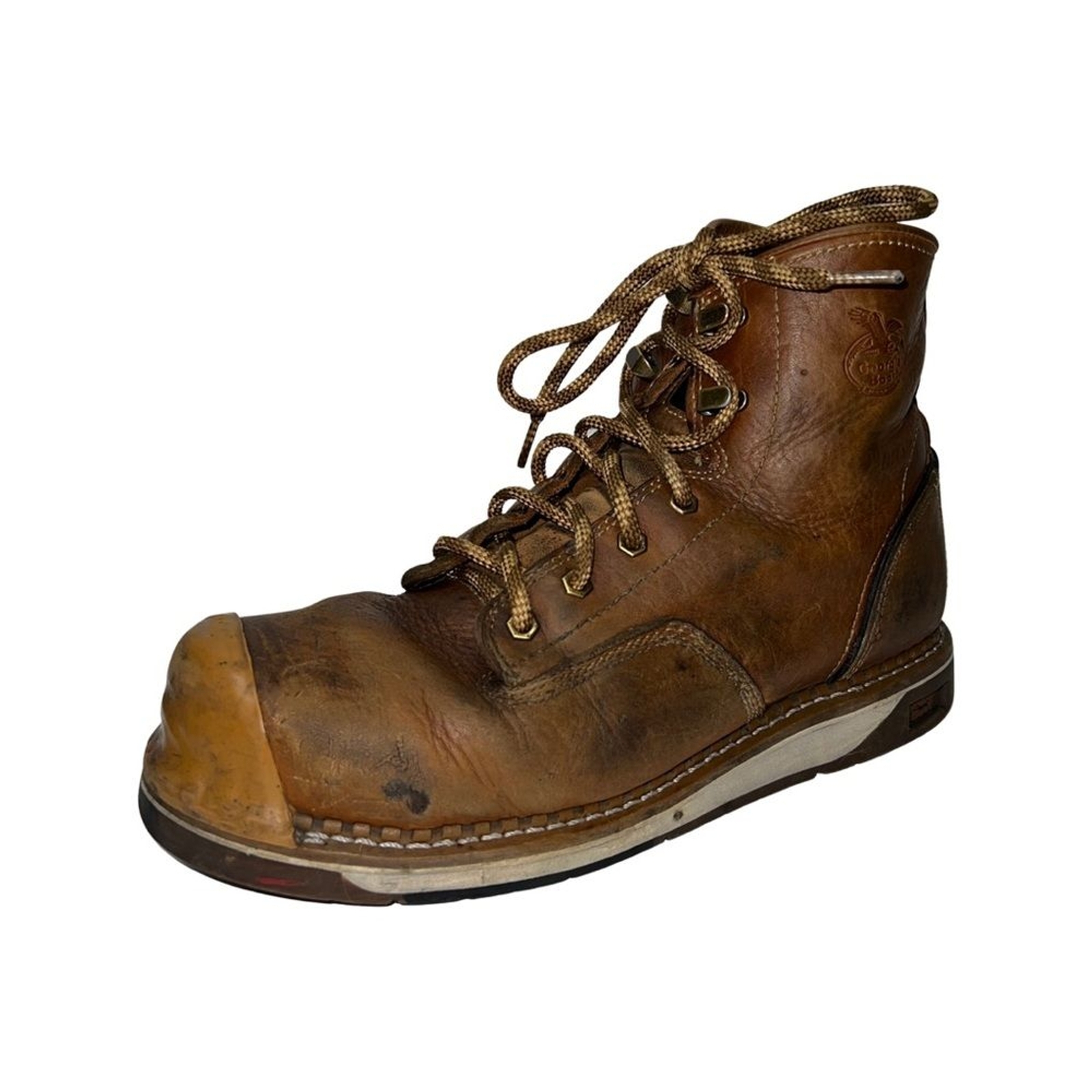 Georgia Boot Brown Custom Tuff-Toe Mock Wedge Work Boots 11.5W