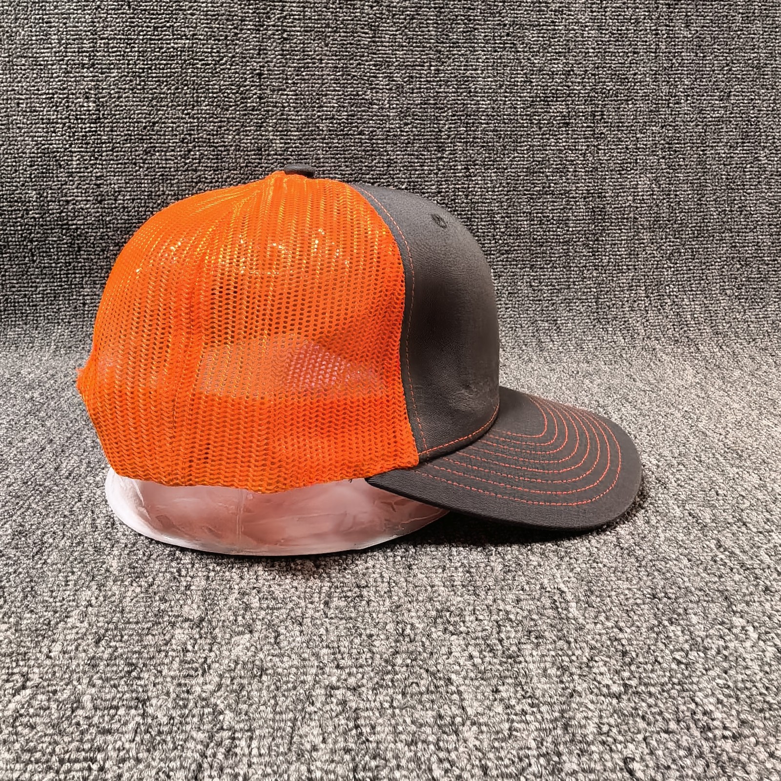 ’47 Brand Athletics Trucker Snapback Charcoal Orange Mesh Back One Size