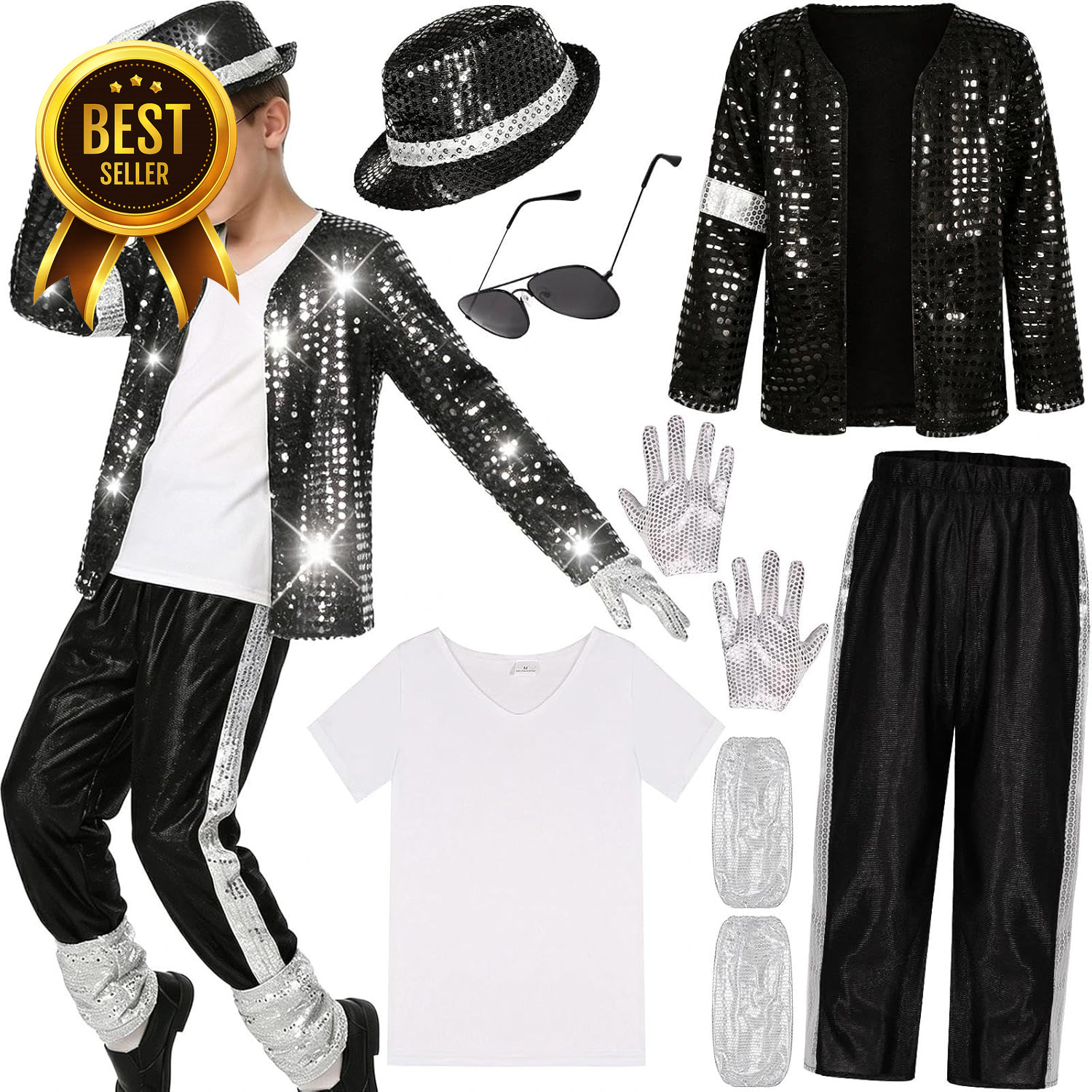 Kids 80S 90S Pop Star Costume, Dance Party Outfit, Halloween Costume