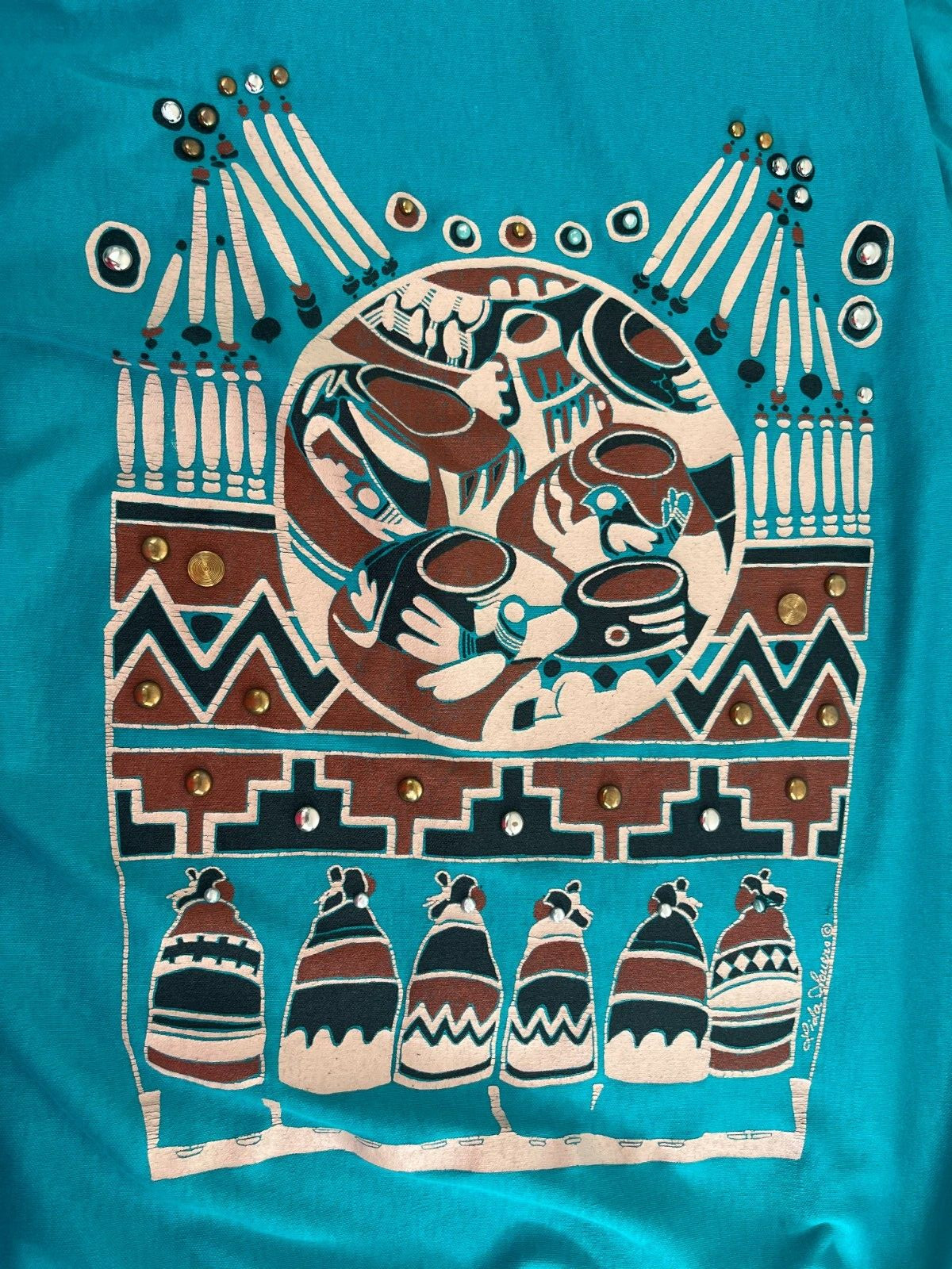 Lida Souers Vintage Women’s Top One Size Fits Most Southwestern Art to Wear