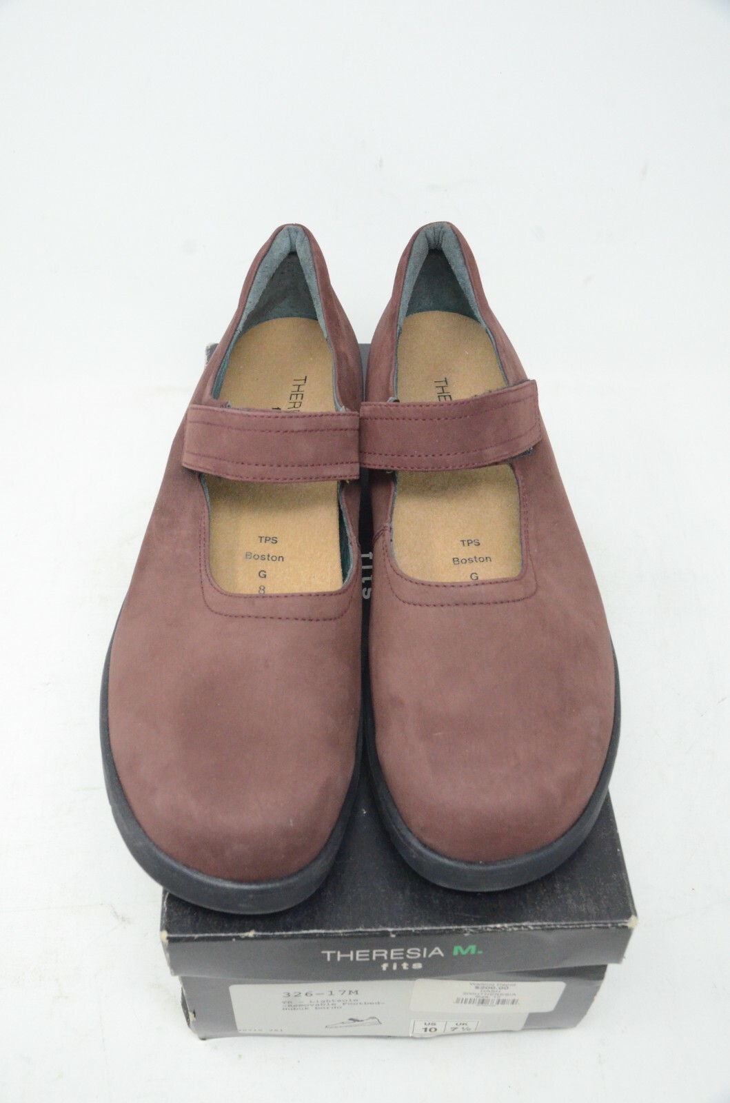 Women’s Theresia M Bordo Nubuck Casual Mary Jane Comfort Shoes. US Size 10