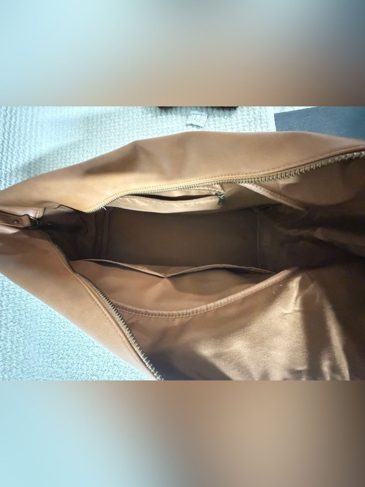 KAPSTON tan synthetic leather Cribl weekender duffel bag