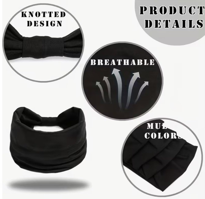 Women’s Yoga Wide Headband Ladies Elastic Boho Hair Band Sports Turban Head Wrap