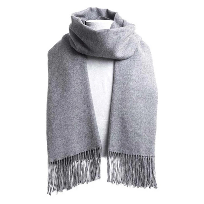 Wool Scarves Winter Soft Warm Cashmere Shawl Thickened Long Tassel Shawl Warm Sc