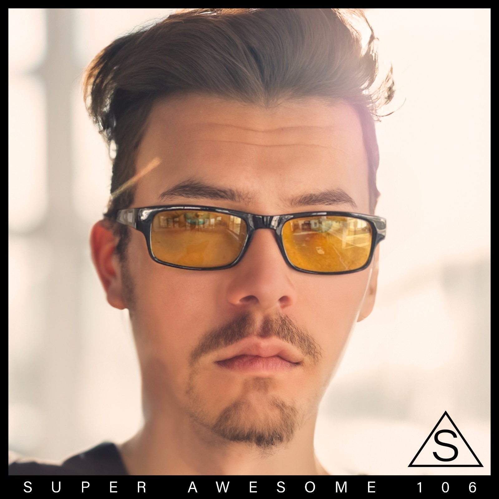 Mens New Small Face Snug Fit Color Lens Rectangular Plastic Frame Sunglasses