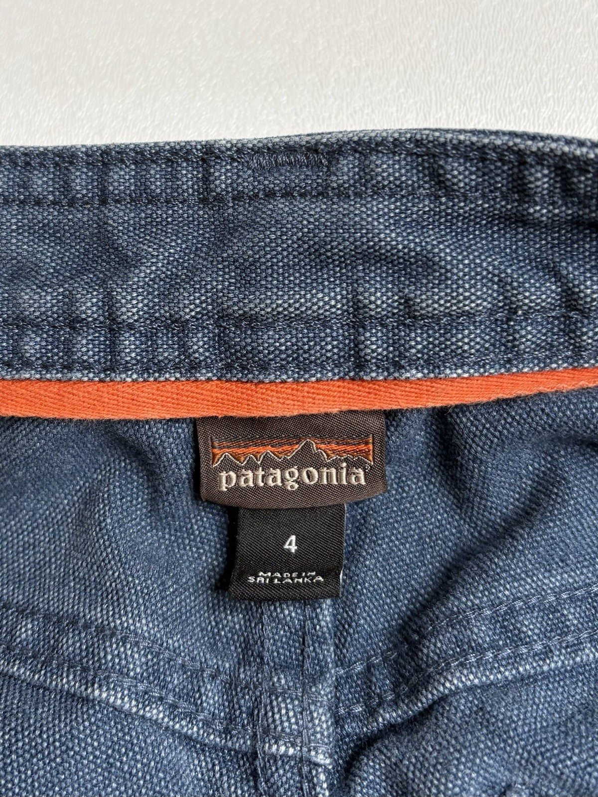 Patagonia All Seasons Double Knee Carpenter Hemp Blend Pants Womens 4 Blue