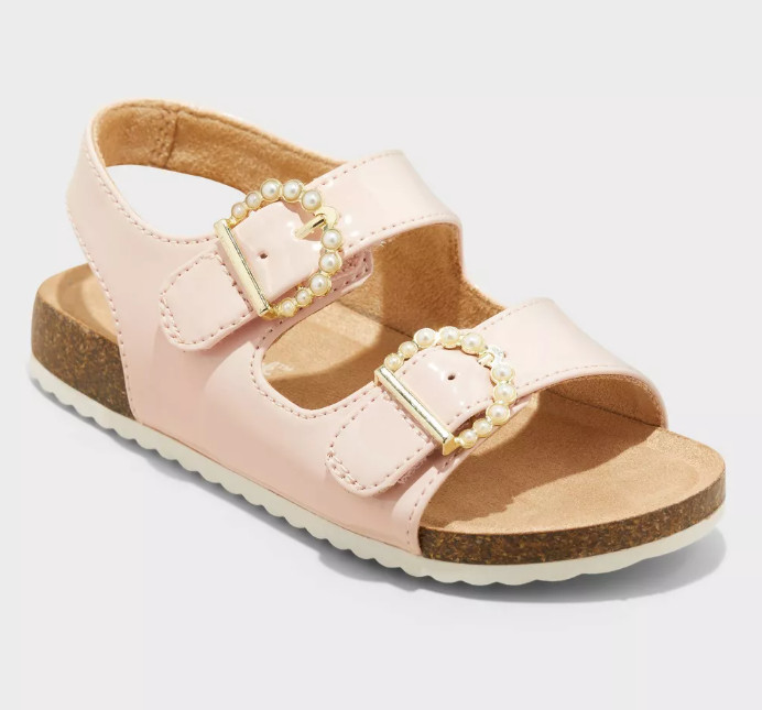 Toddler Reagan Footbed Sandals Pink – Cat & Jack – CHOOSE SIZE