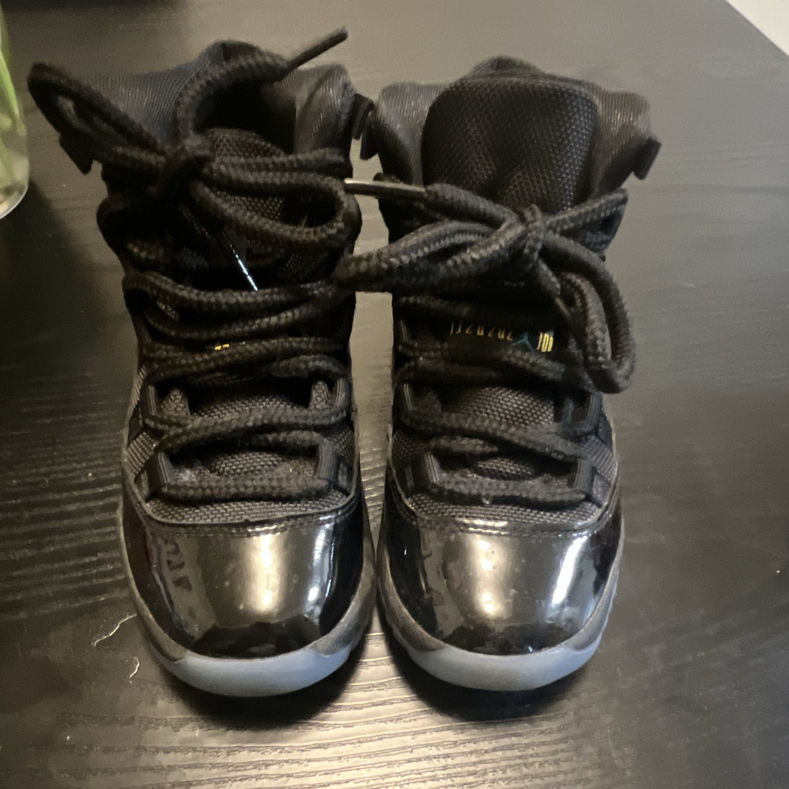 Jordan Air Jordan 11 (PS) Kids 13C Black Mid Top Synthetic Sneakers 378039-007