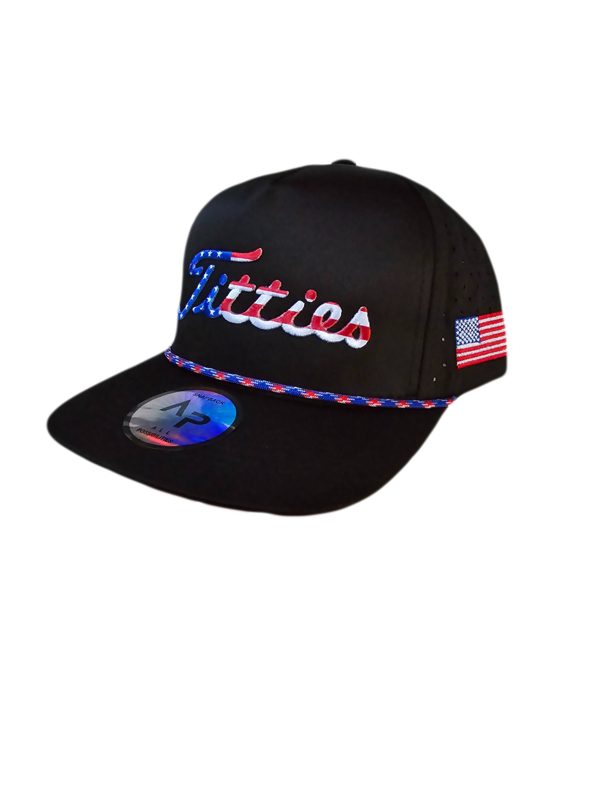 USA Titties Golf Snapback Mesh Trucker Hat Not Titleist Funny Golf Gift NEW