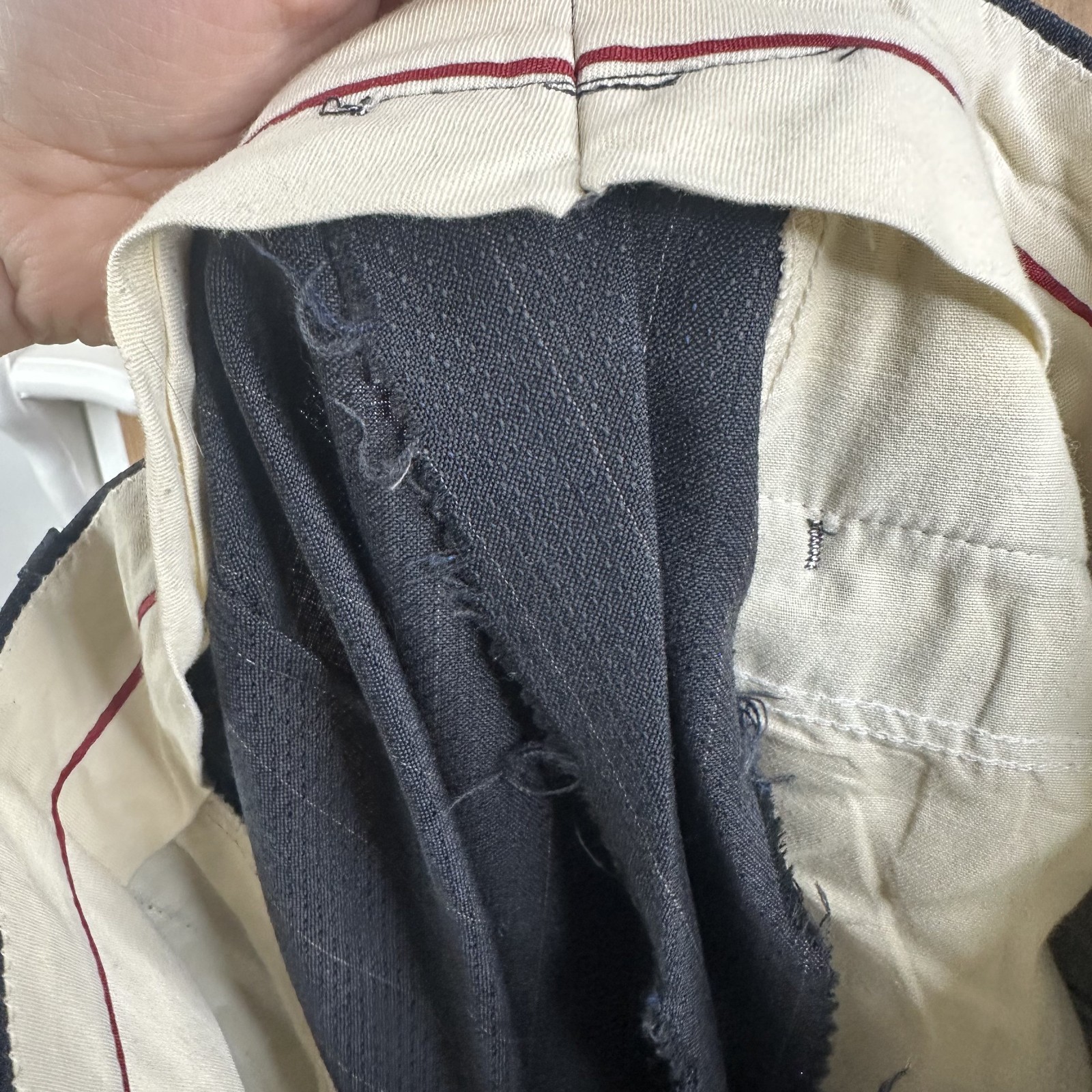VTG Double Breasted Suit Mens 42R Gray Pinstripe Wool Pants 30×32 Canvased Retro