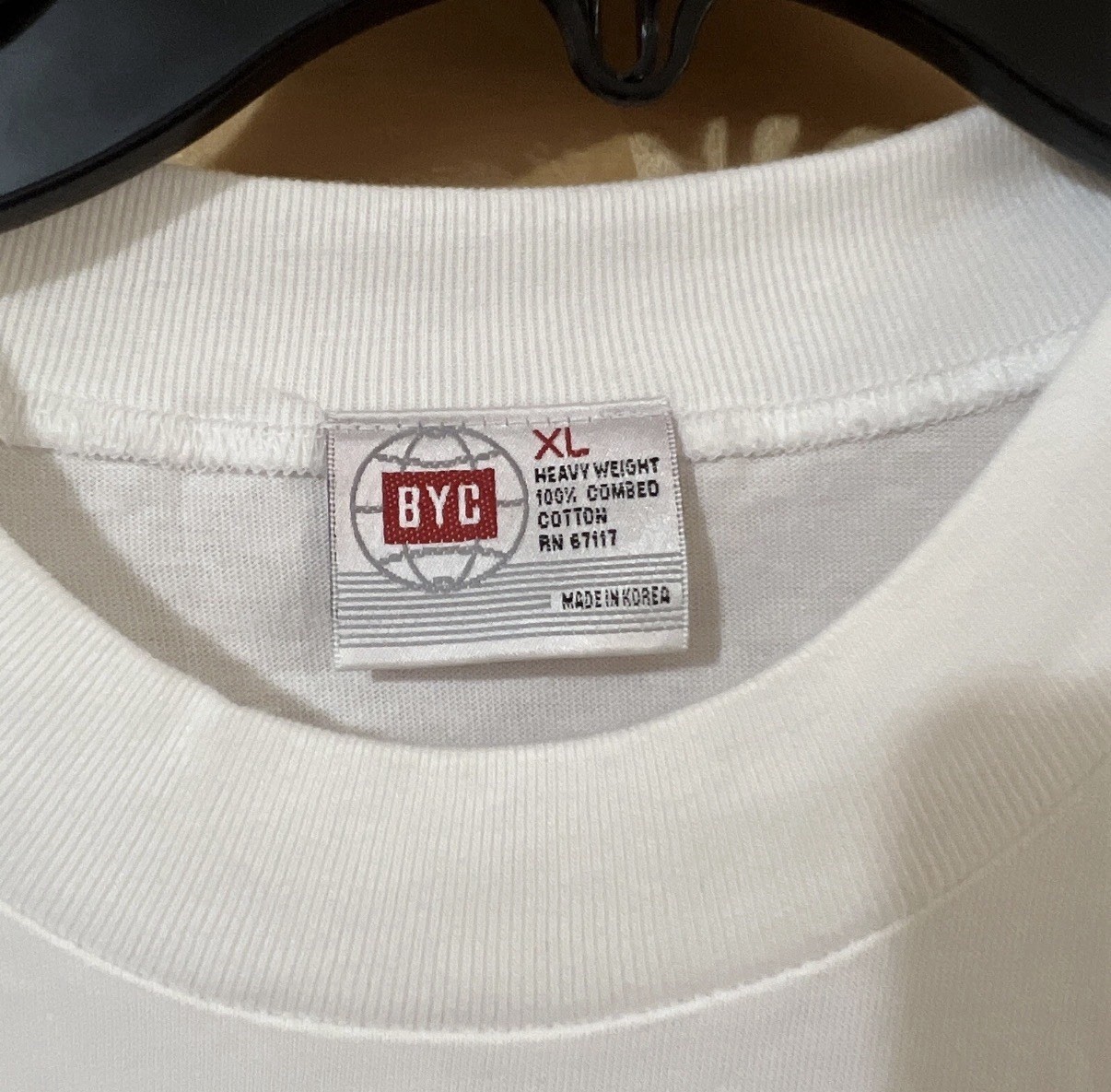 Vintage BYC Mens TShirt XL Extra Large White Tee Shirt American Patriotic
