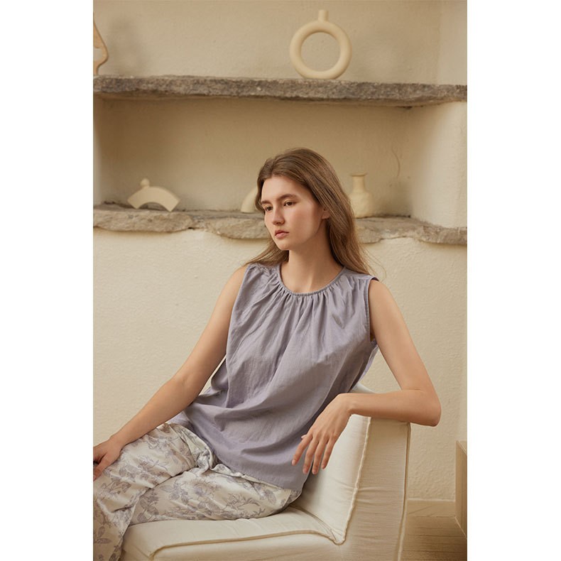 NEW Home Wear Cotton Double-layer Gauze Sleeveless Vest Sizes S-XXL Home Decor