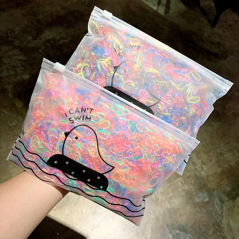 1000 Random Pack Girls Colorful Small Rubber Bands Gum Ponytail Hold New