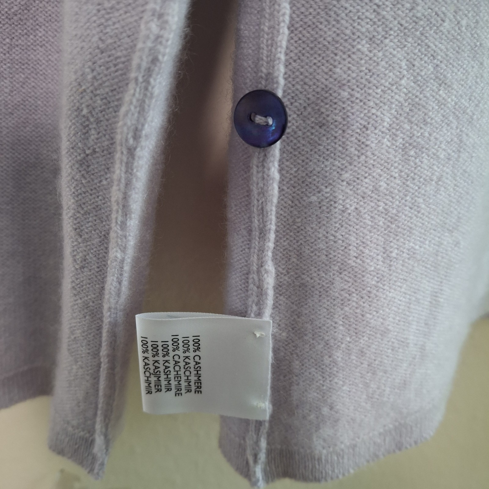 Robert Talbott 100% Cashmere Sweater Purple Women XL Open Back Preppy Old Money