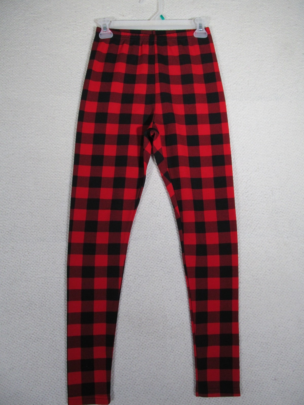 SHEIN Womens Junior XS Buffalo Plaid Red Black Checkered Cotton Lounge Pant