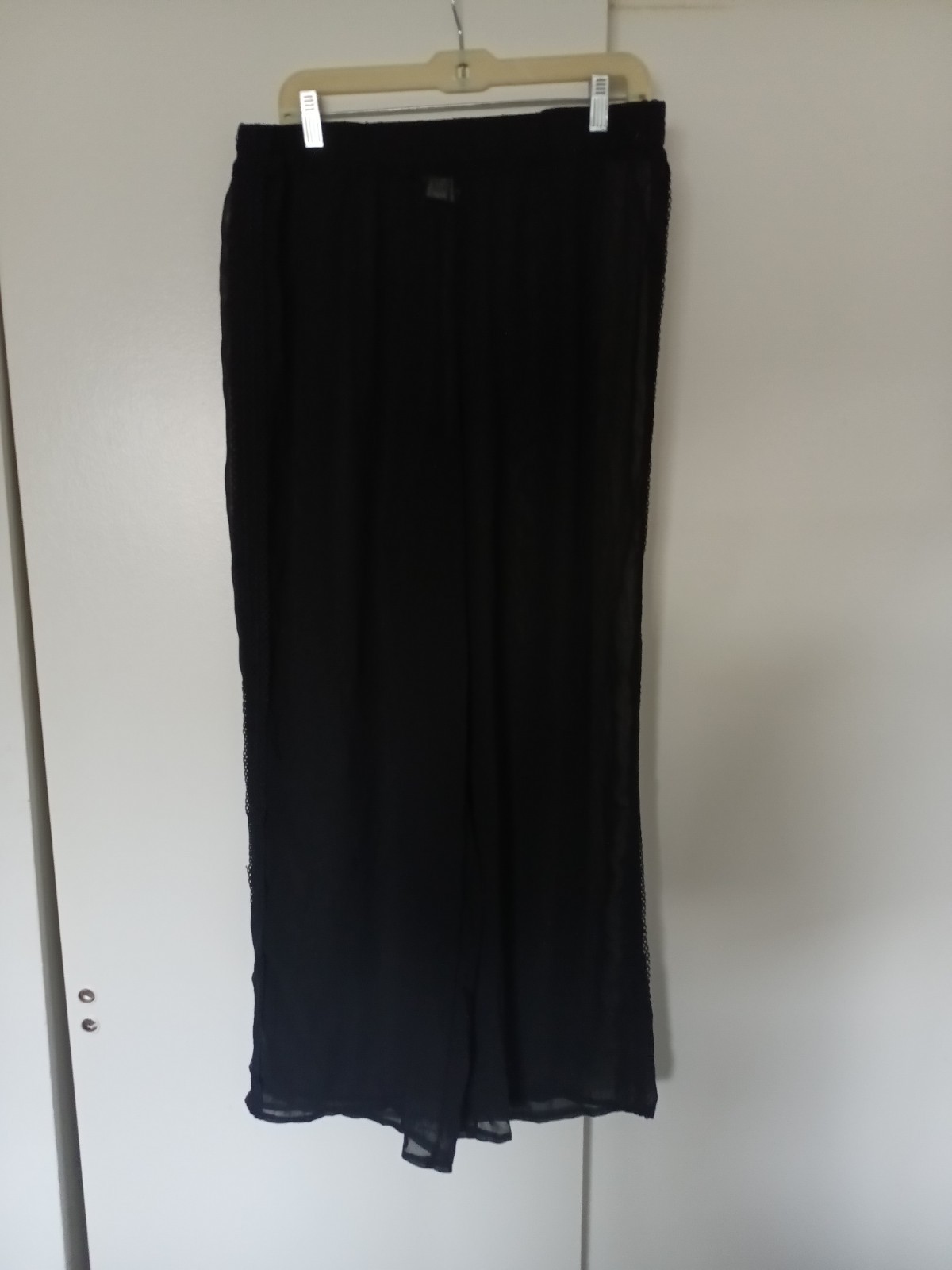 SHEIN Curve Women’s Black Solid Wide Leg Pants Plus Size 1XL