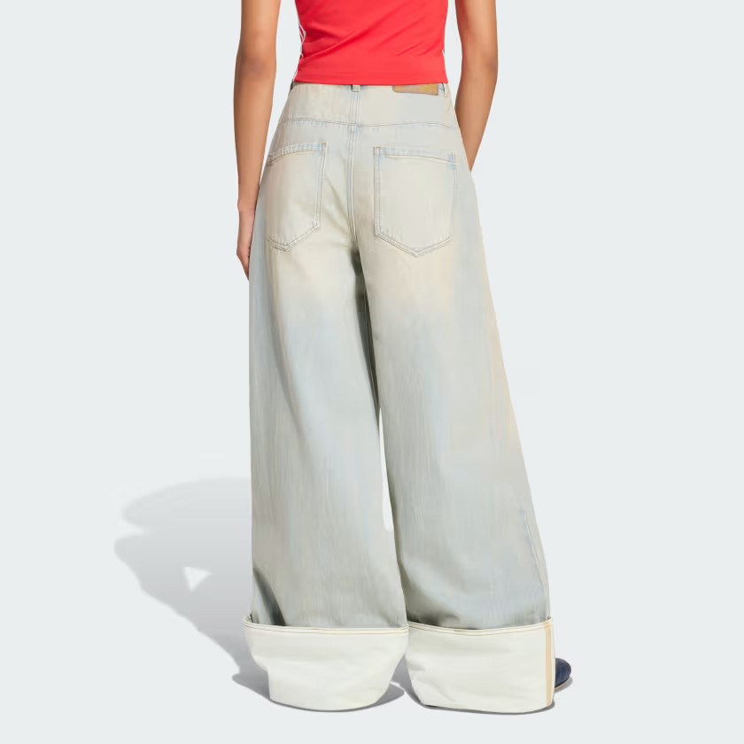 adidas women VINTAGE WIDE LEG JEANS