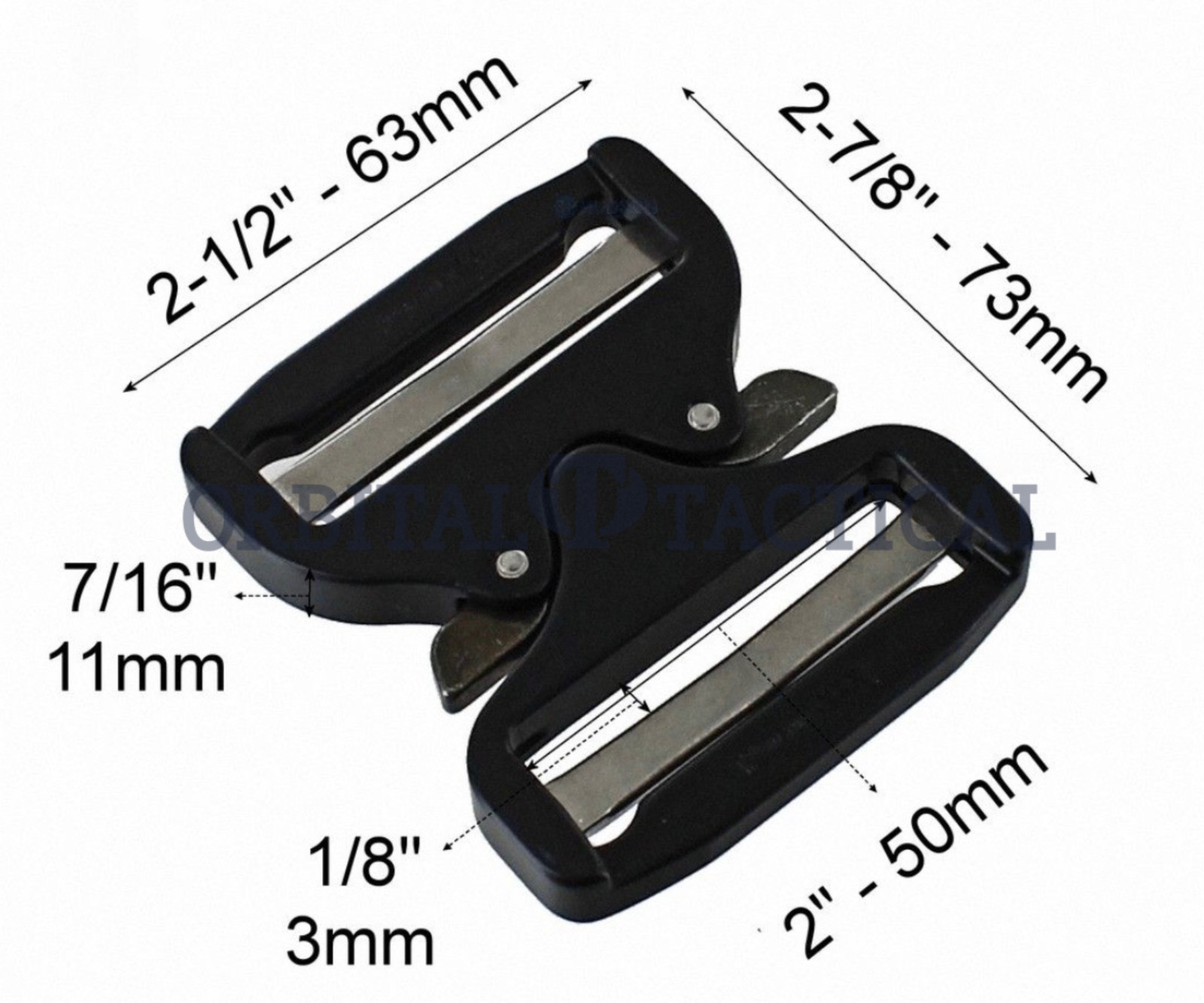 AustriAlpin 50mm 2″ Cobra Buckle Male Adjust XL Clips