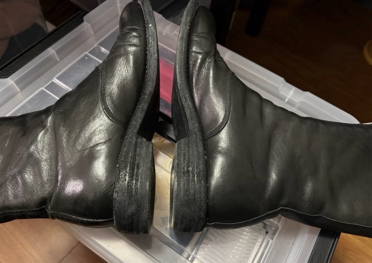 Guidi 310 Black Front-Zip Mid-Calf Boots Size 37