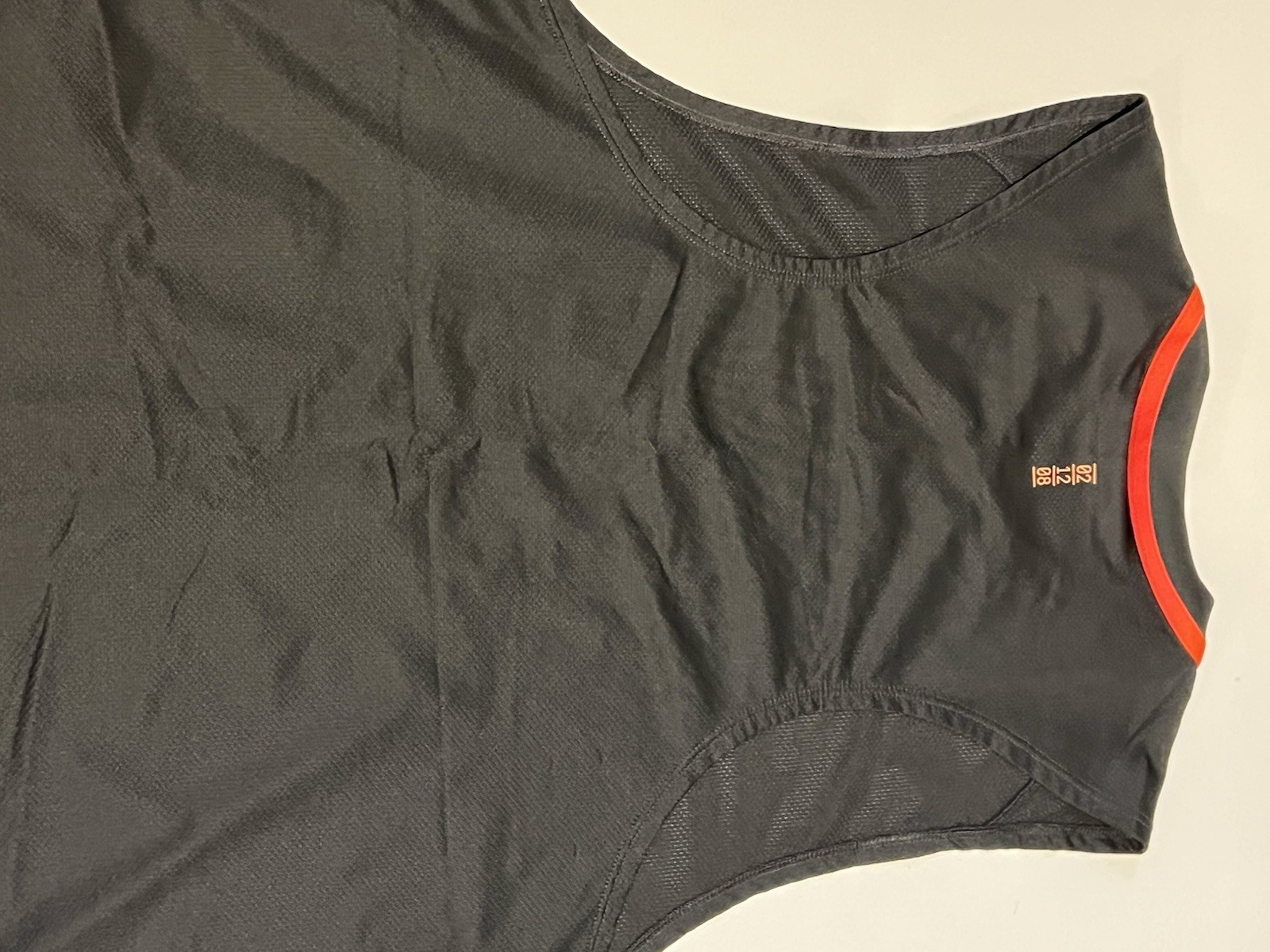 Nike Dri-Fit Tank Charcoal Grey Orange Mens size L