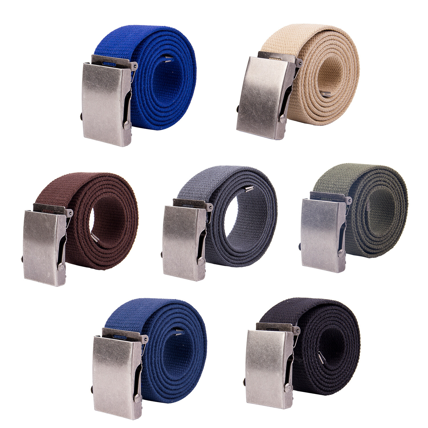 Canvas Cotton Web Belt Military Style Adjustable Belt