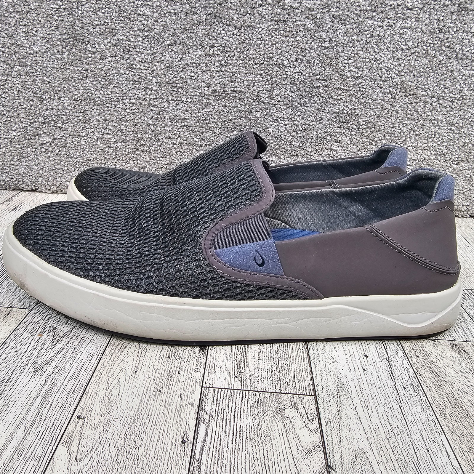 Olukai Lae’Ahi Sneakers Gray Mesh Shoes Slip On Casual Loafers Men’s Size 10
