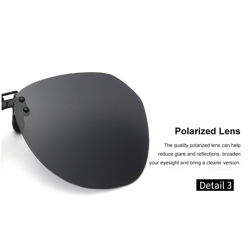 Polarized Clip-on Sunglasses Anti-glare Lightweight Flip Up Driving Sun Glasses