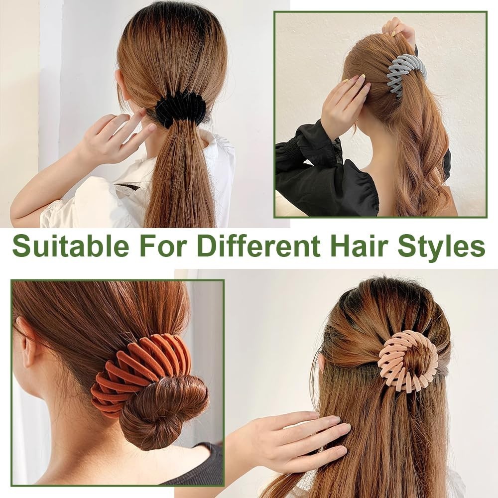 Expandable Hair Bun Maker Clip – Magic Hair Accessories for Women, Ponytail Hold