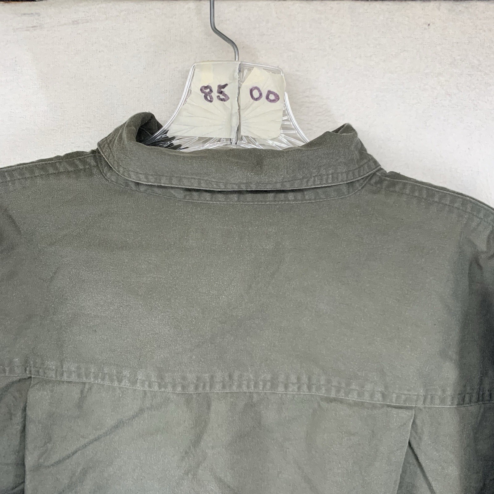 Vtg Y2K Bugle Boy Long Sleeve Shirt Mens M Solid Earth Tone Olive Green 90s