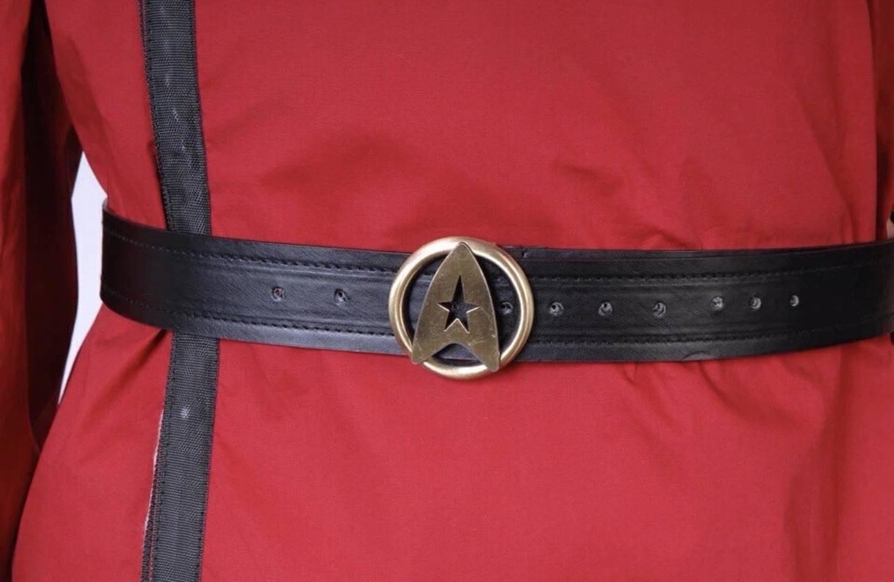 Star Trek Uniform Costume Red Jacket Starfleet Insignia Belt Black Pants
