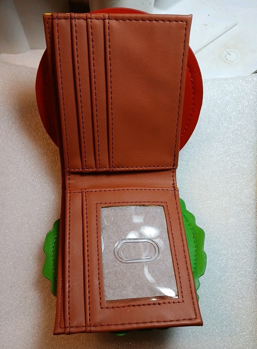 SpongeBob SquarePants Inspired Krabby Patty,bifold Wallet Unisex 4″×4″Free Ship