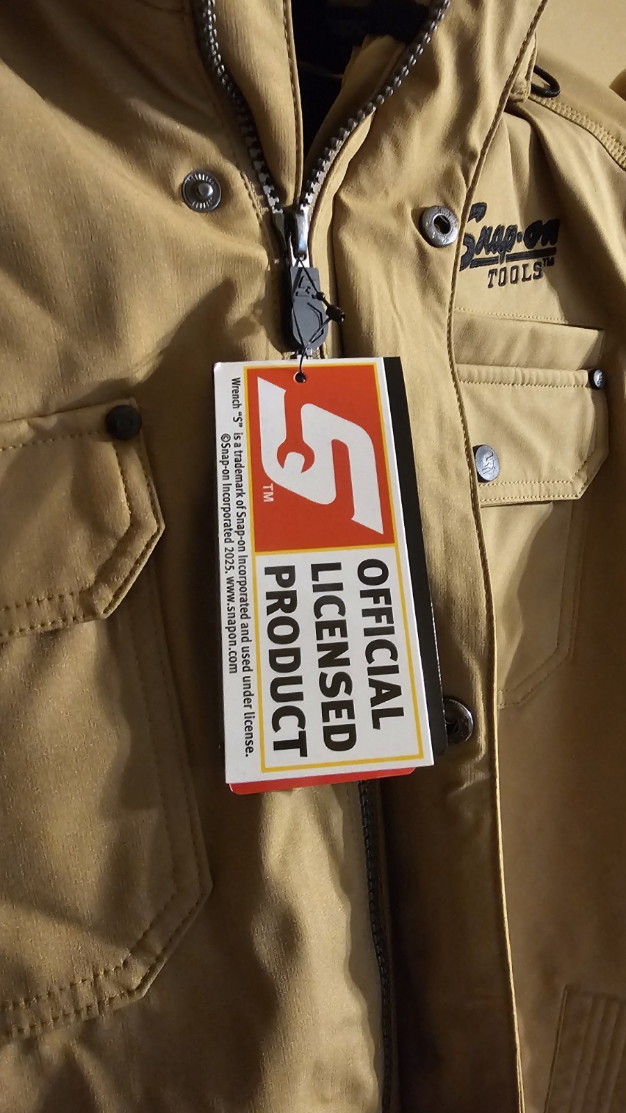 NEW Snap-on Tools 2025 Hooded Winter Jacket Men’s XL Gold/Tan 105th Anniversary