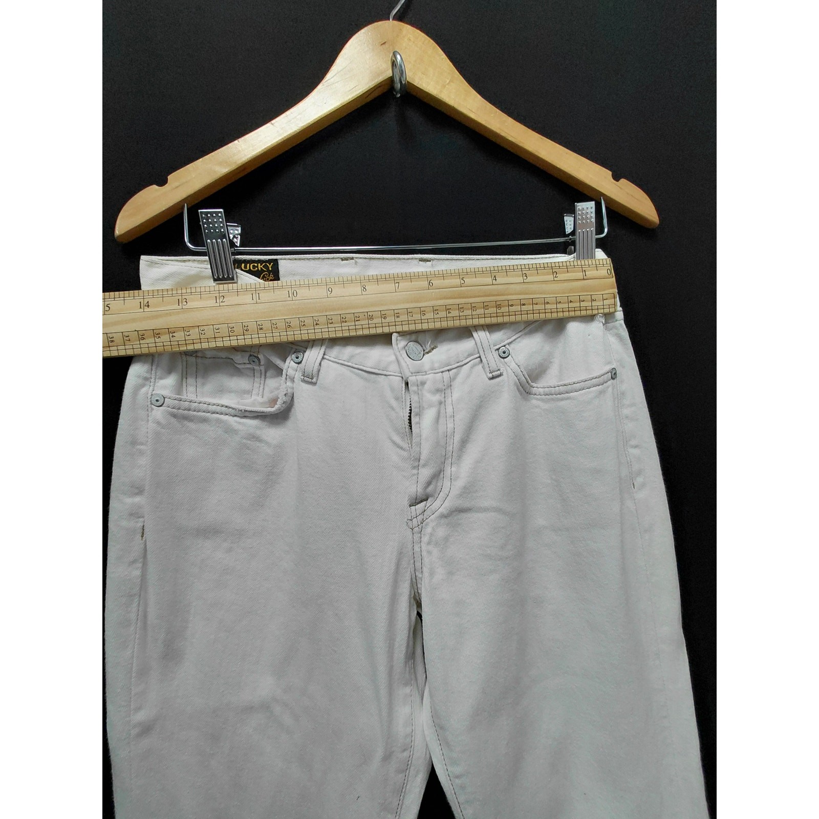 Lucky Brand Classic Rider Jeans Made in USA White Mid (10-12 in) Regular Size 4