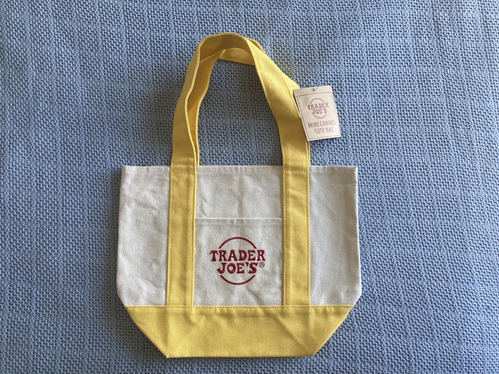 NEW! Mini Trader Joes canvas tote bags in original and pastel colors