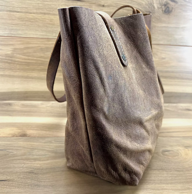 Handmade handbag Genuine Leather Tote Bag Oversized Shopper Handbag with Tassel
