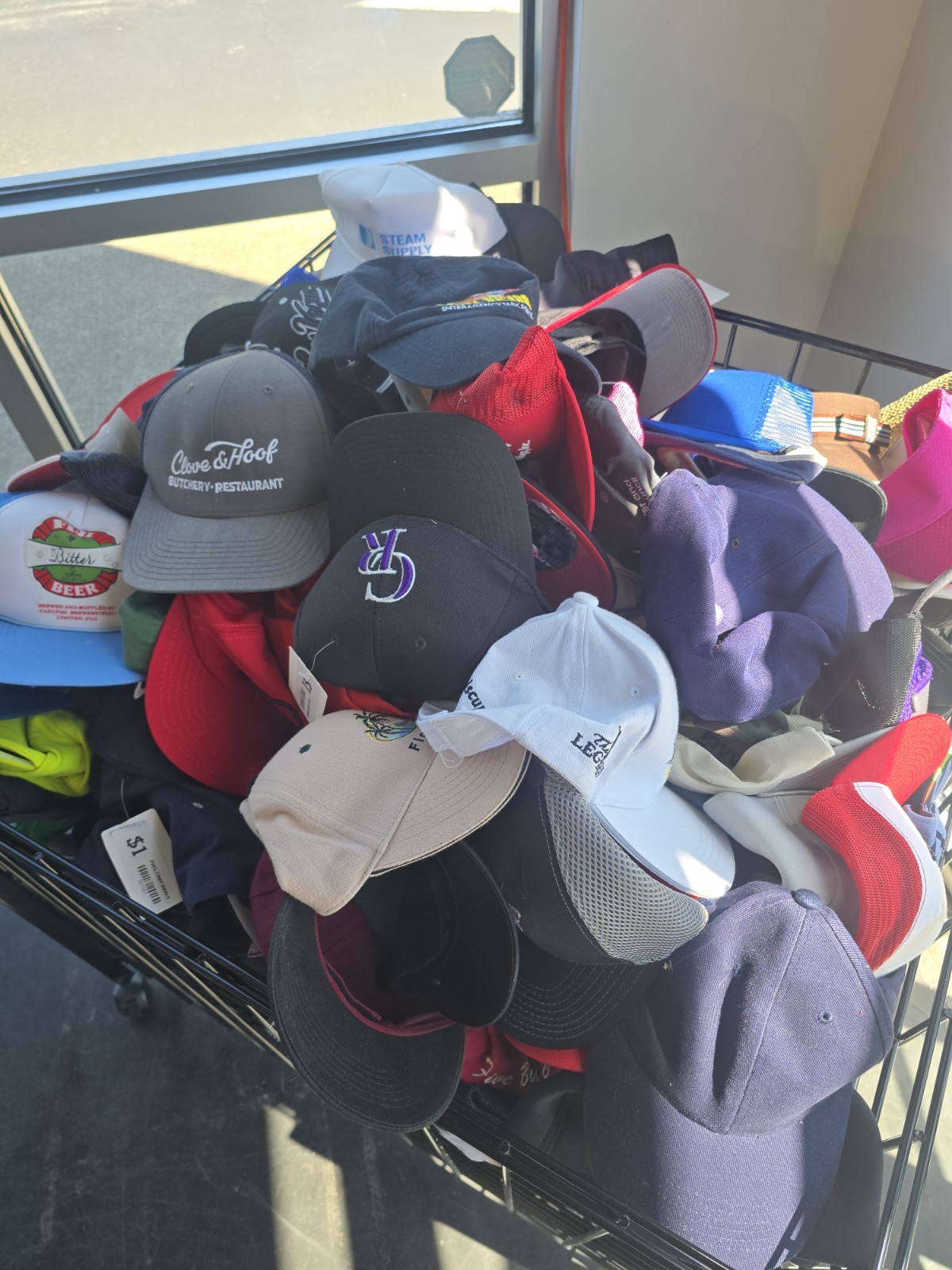 Bundle Of 100 Mixed Snapback Strapback Random Hat Cap Adult Used Wearable Clean