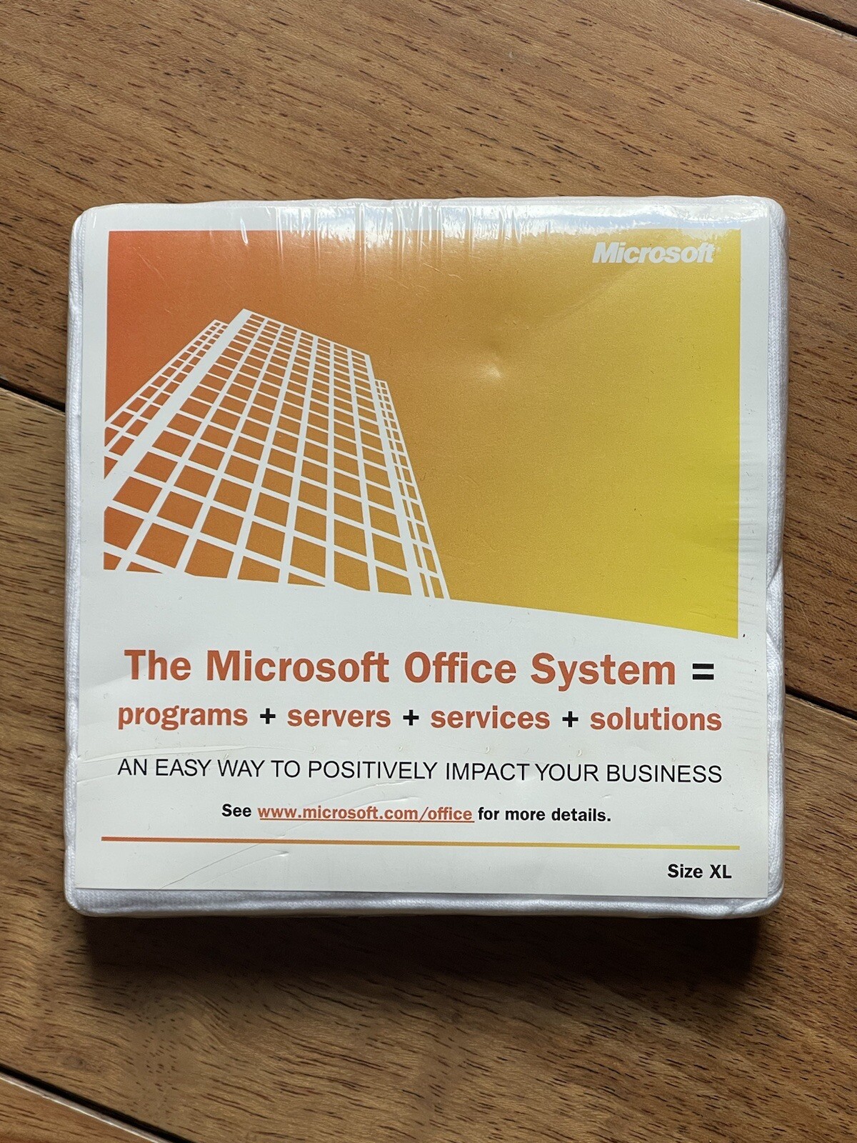 Vintage Microsoft Office Logo T-Shirt Sealed Promotional-Shrink Wrapped Size XL