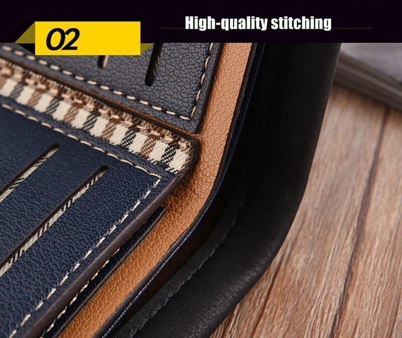 Men’s Bifold Wallet Money ID Credit Card Holders Men Short Purse RFID Blocking