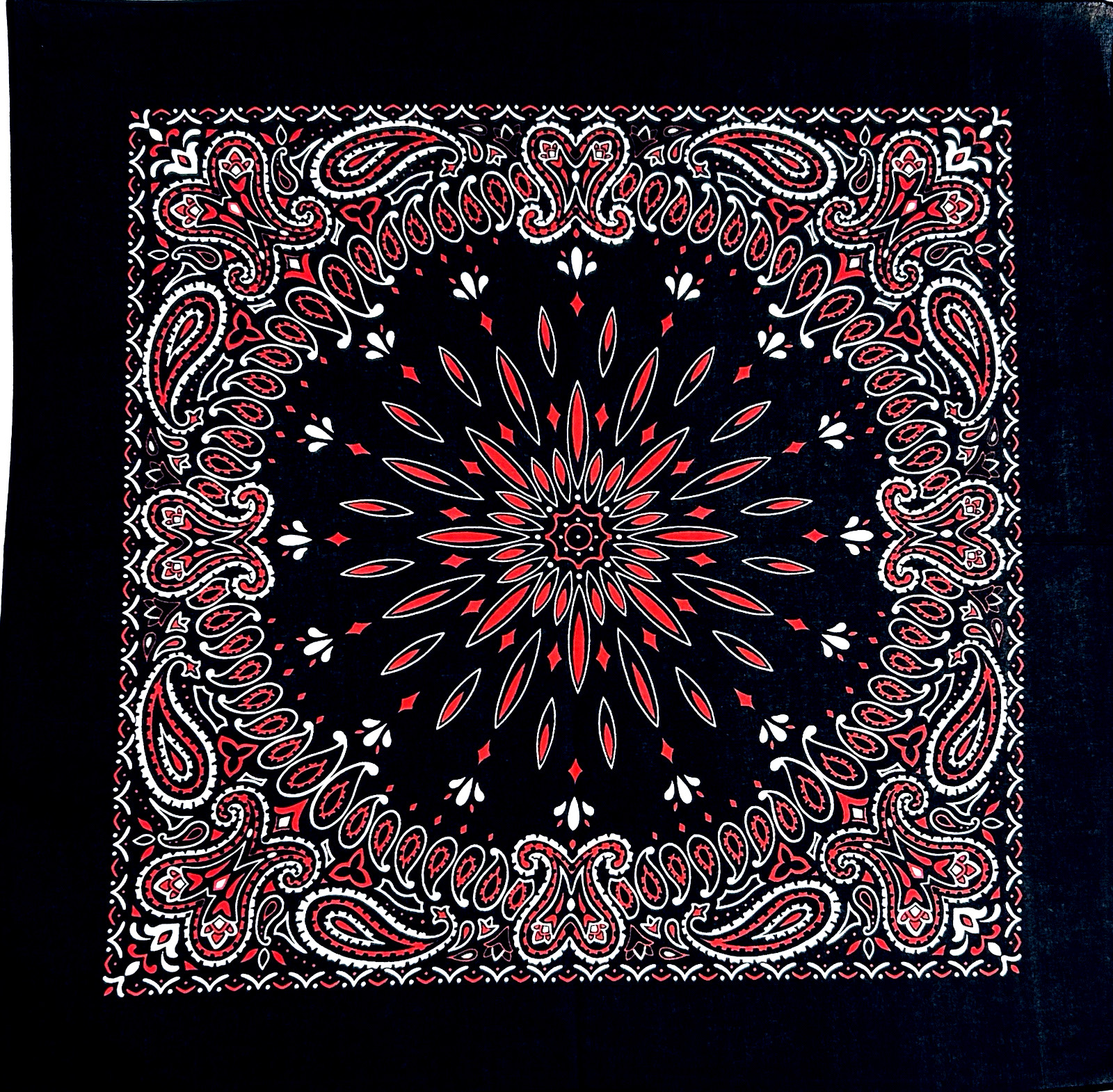 12Pc 100% Cotton RED Black-White PAISLEY Bandanas Face Scarf Head Wrap Dozen NEW